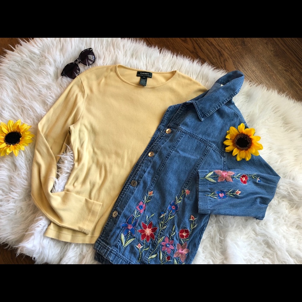 Ralph Lauren yellow knit sweater